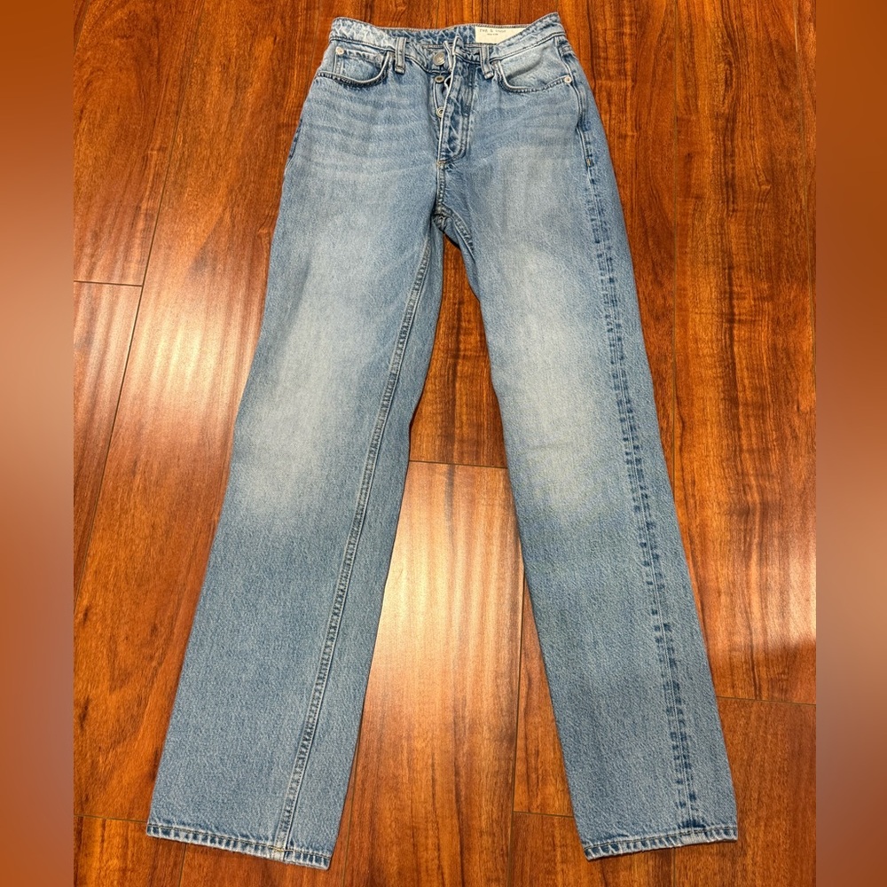 Rag and Bone Straight Leg Blue Jeans